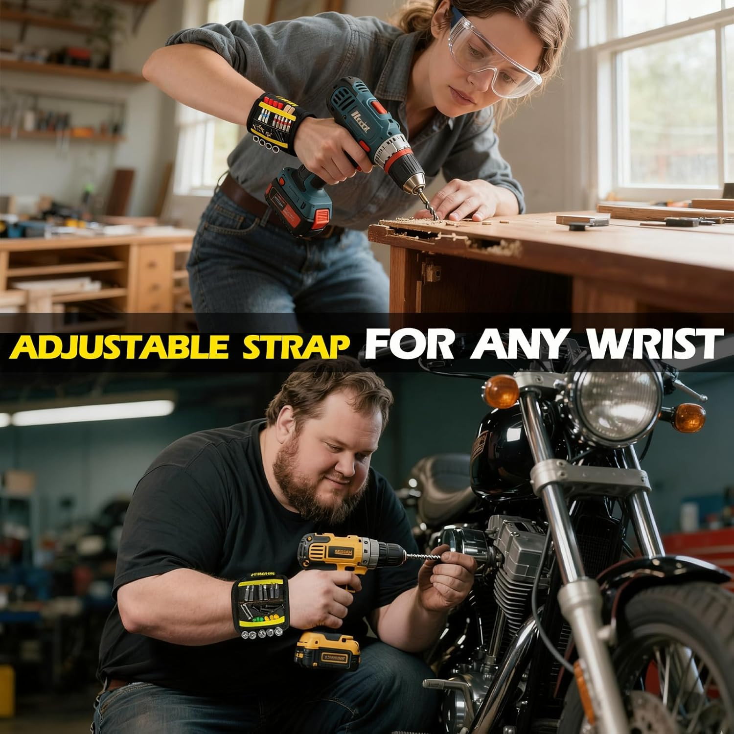 PPRAFDD Magnetic Wristband for Tools, Gift for Men Stocking Stuffers | Tools Bel