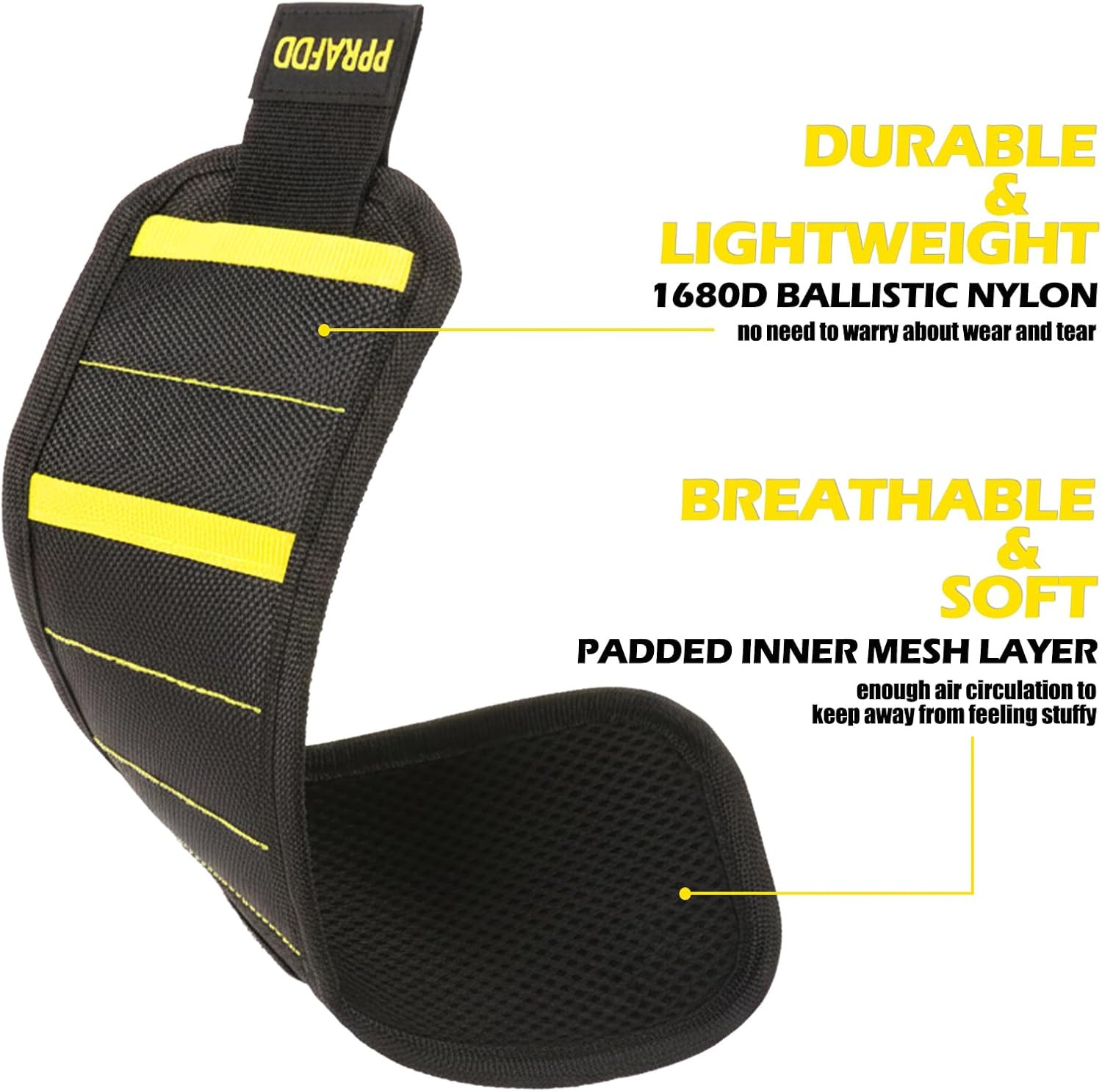PPRAFDD Magnetic Wristband for Tools, Gift for Men Stocking Stuffers | Tools Bel