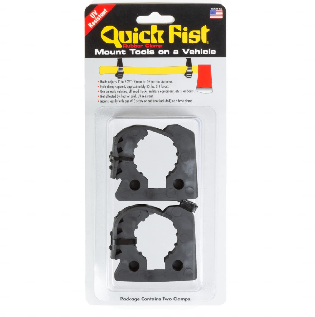 Original Quick 1″ – 2-1/4″ diameter – 2 Count (Pack of 1), Black 0711-a30