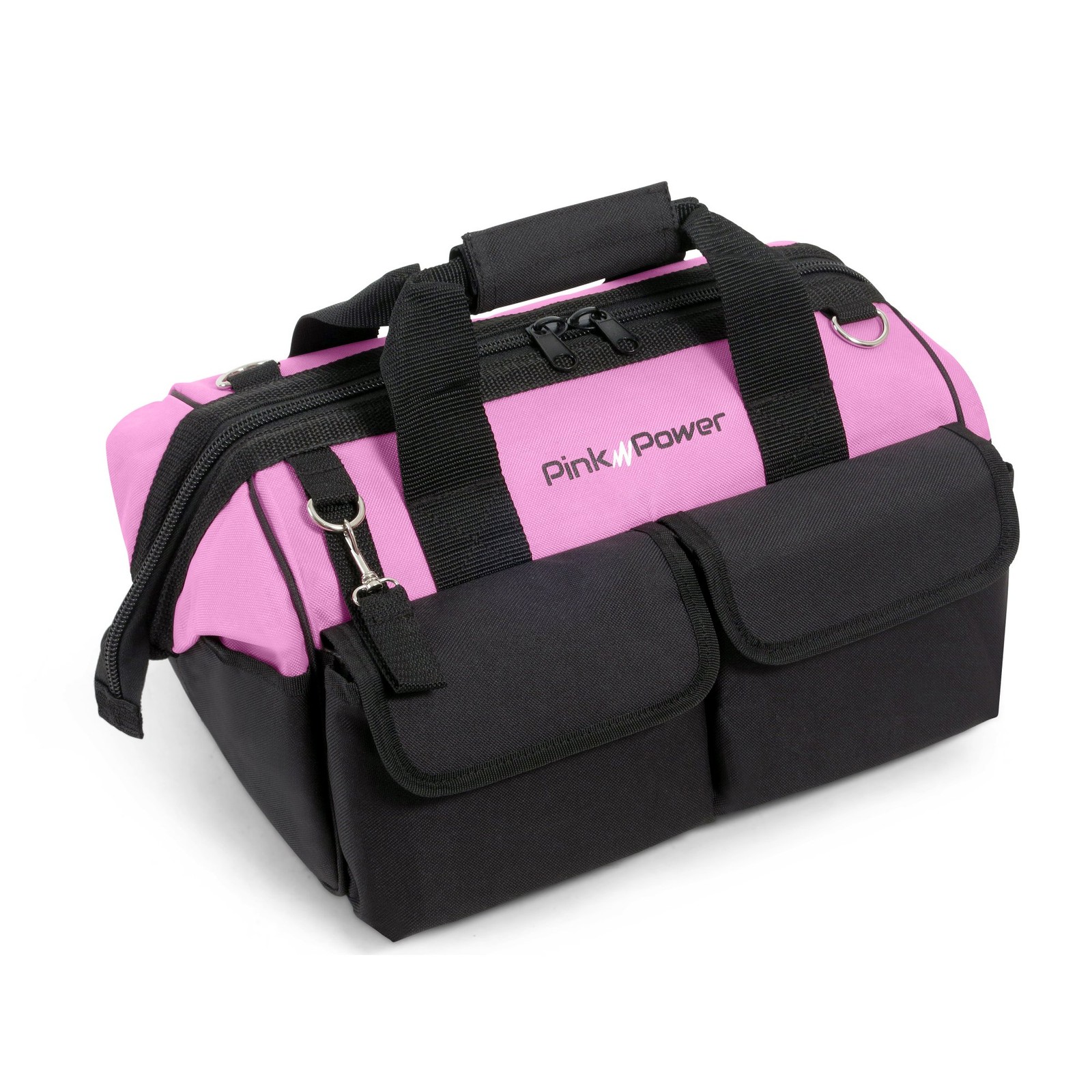 Pink Power Tool Bag for Women -16″ Tote w/ 16″ x 12″ x 9″, pink