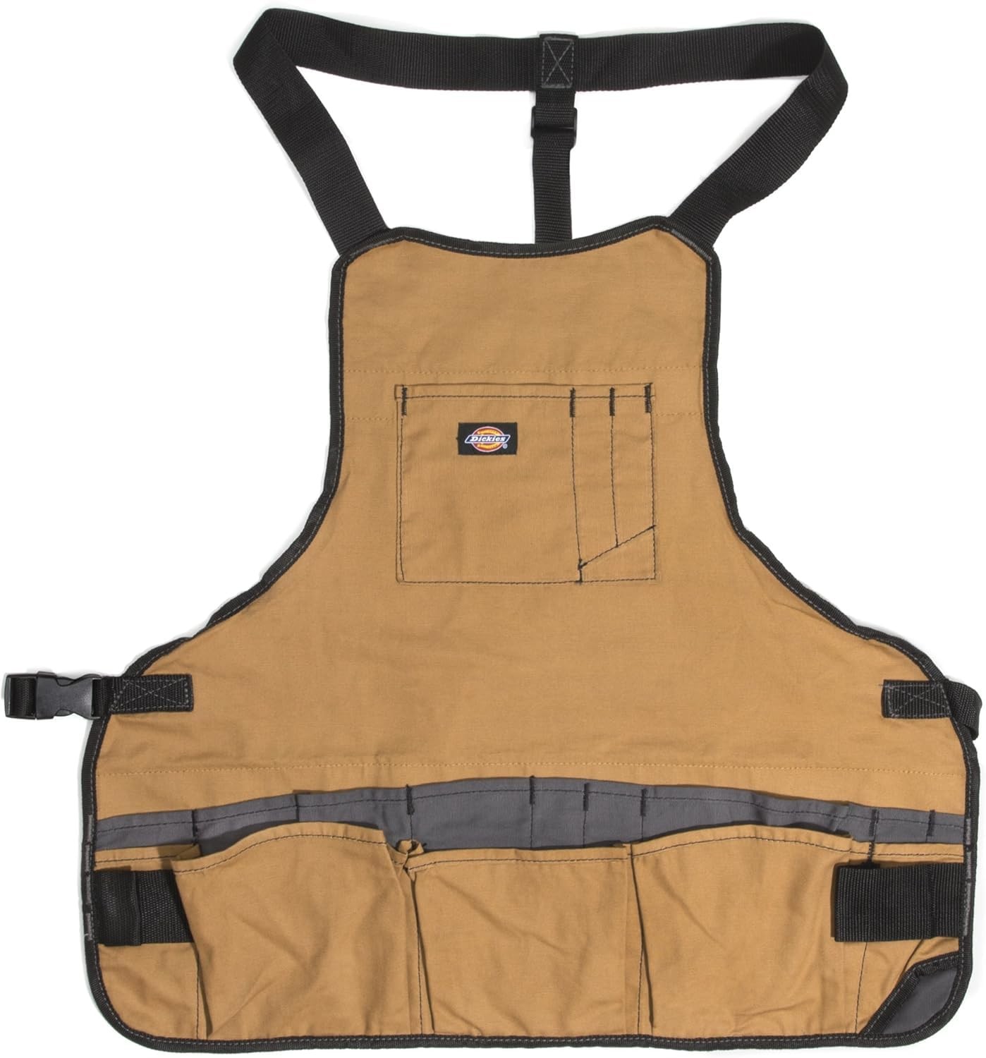 Dickies 16-Pocket Workshop Bib Apron, Durable Canvas 1 Unit, Tan