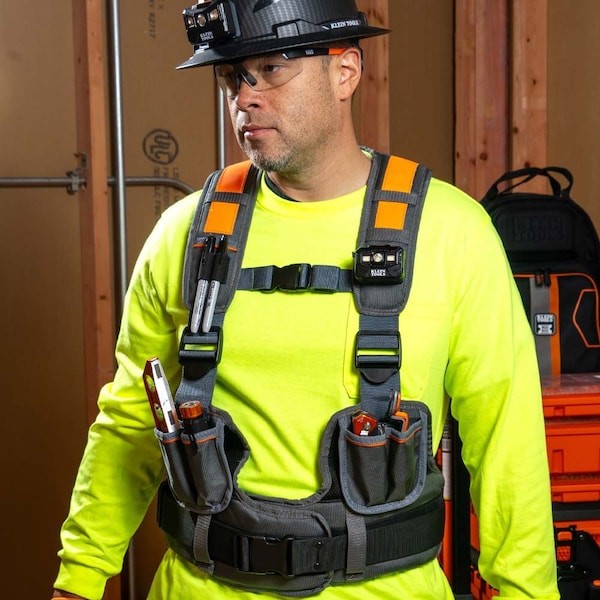 Klein Tools 55828Mb Tool Vest, Modbox, Gray, Ballistic Nylon, 4 Pockets