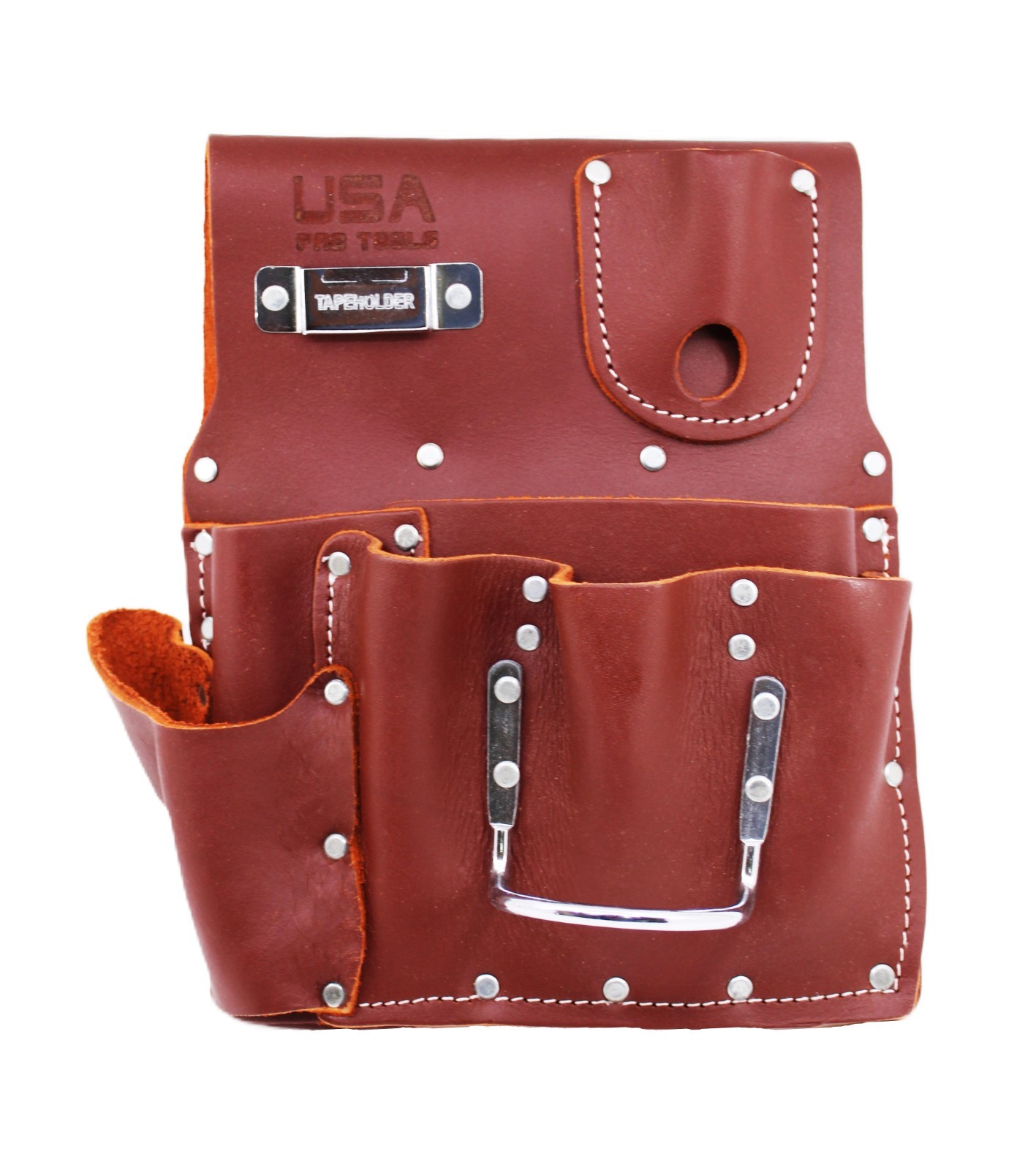 Drywall Tool Pouch – Leather Tool Belt Pouch with Tape Holder ( Right Side )