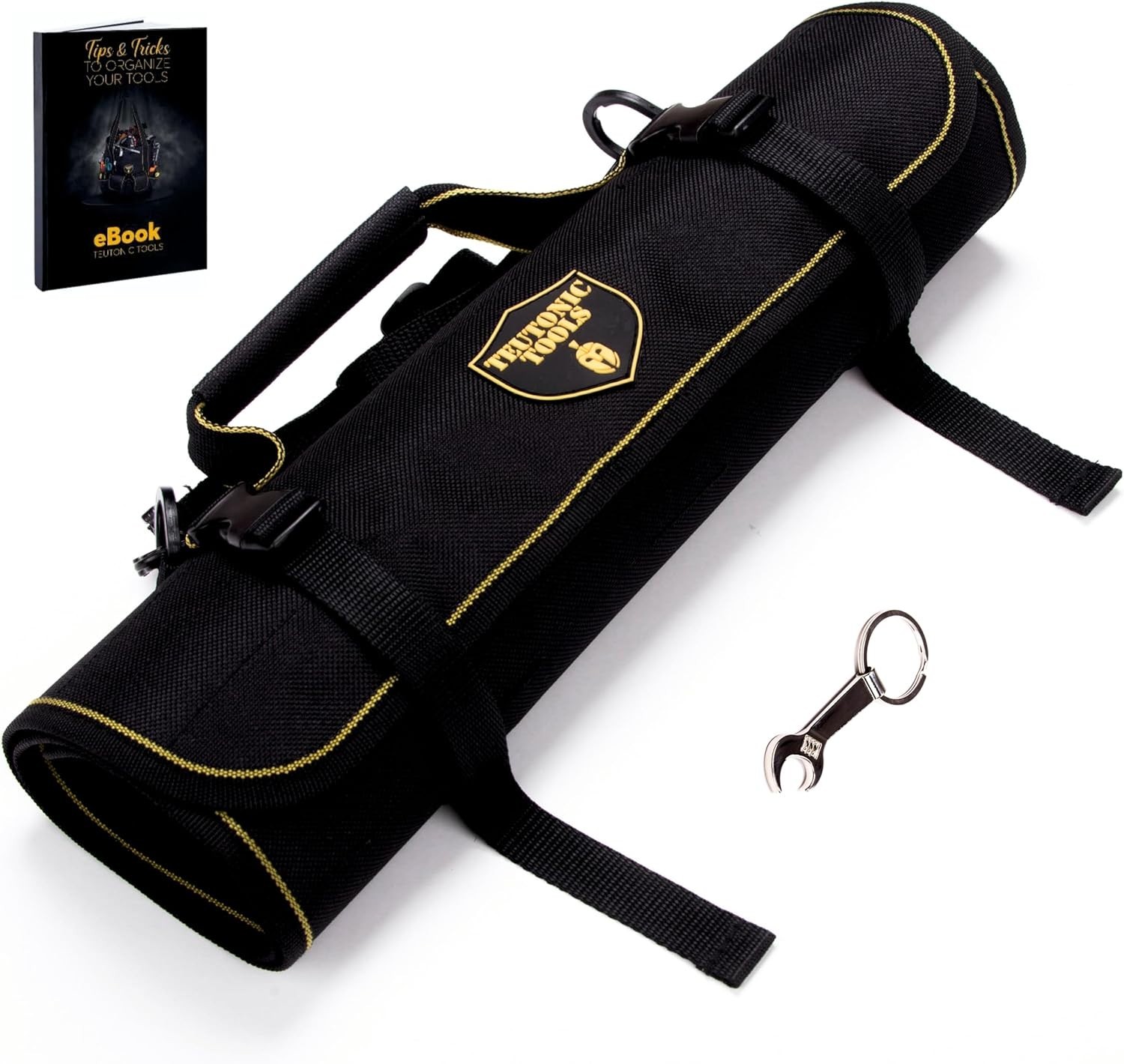 Teutonic Roll Up Tool Bag 25 Pockets Pouch Waterproof Organizer Kit