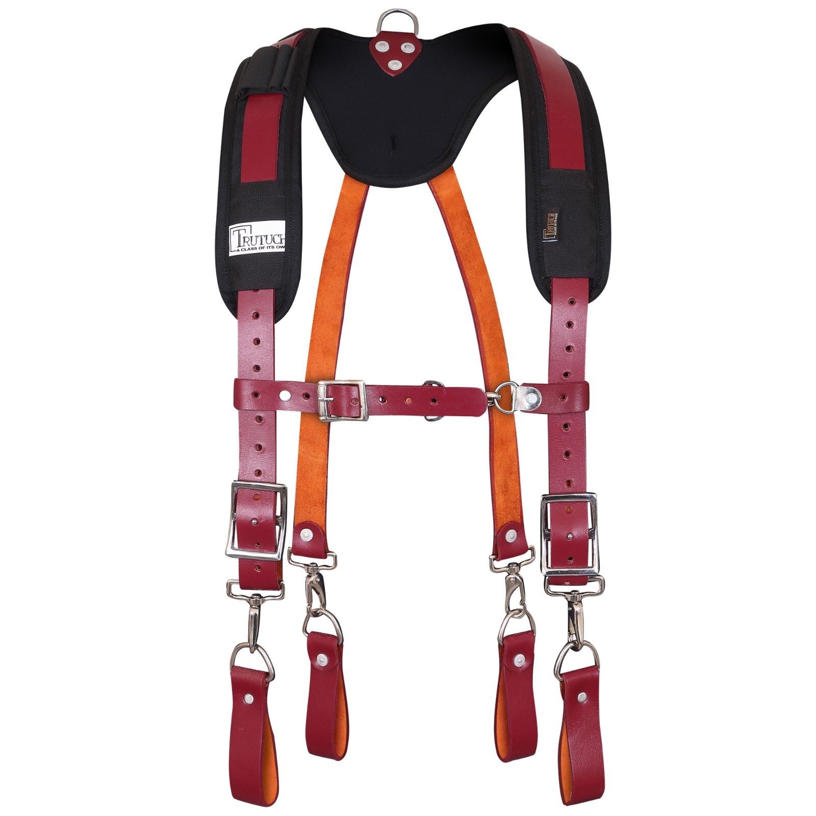 TRUTUCH Nylon and Leather Tool Belt with Leather Work Suspender | Electrician
