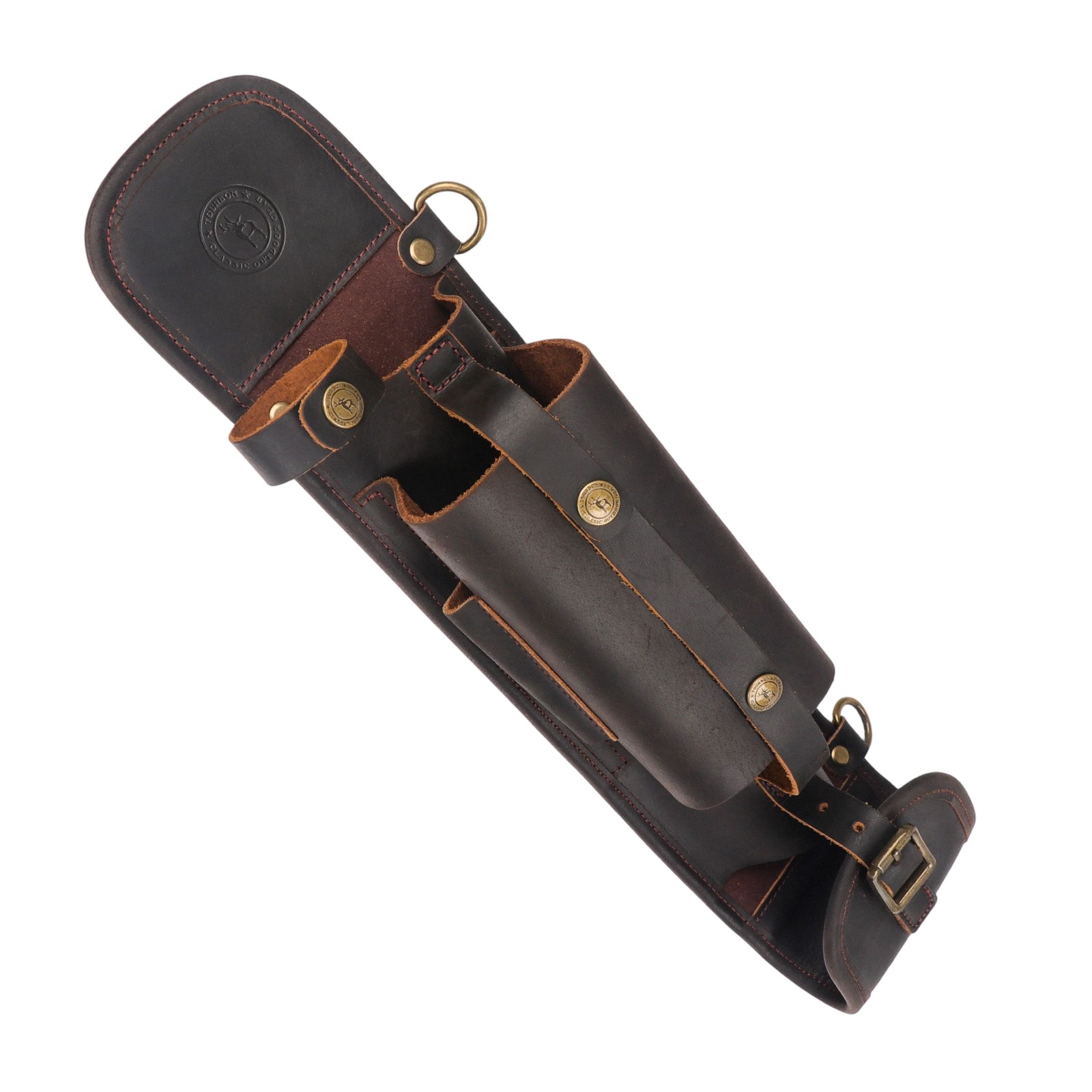 Tourbon Leather Logger Tool Bag Axe Felling Wedges Carry Pouch Flat File Holder