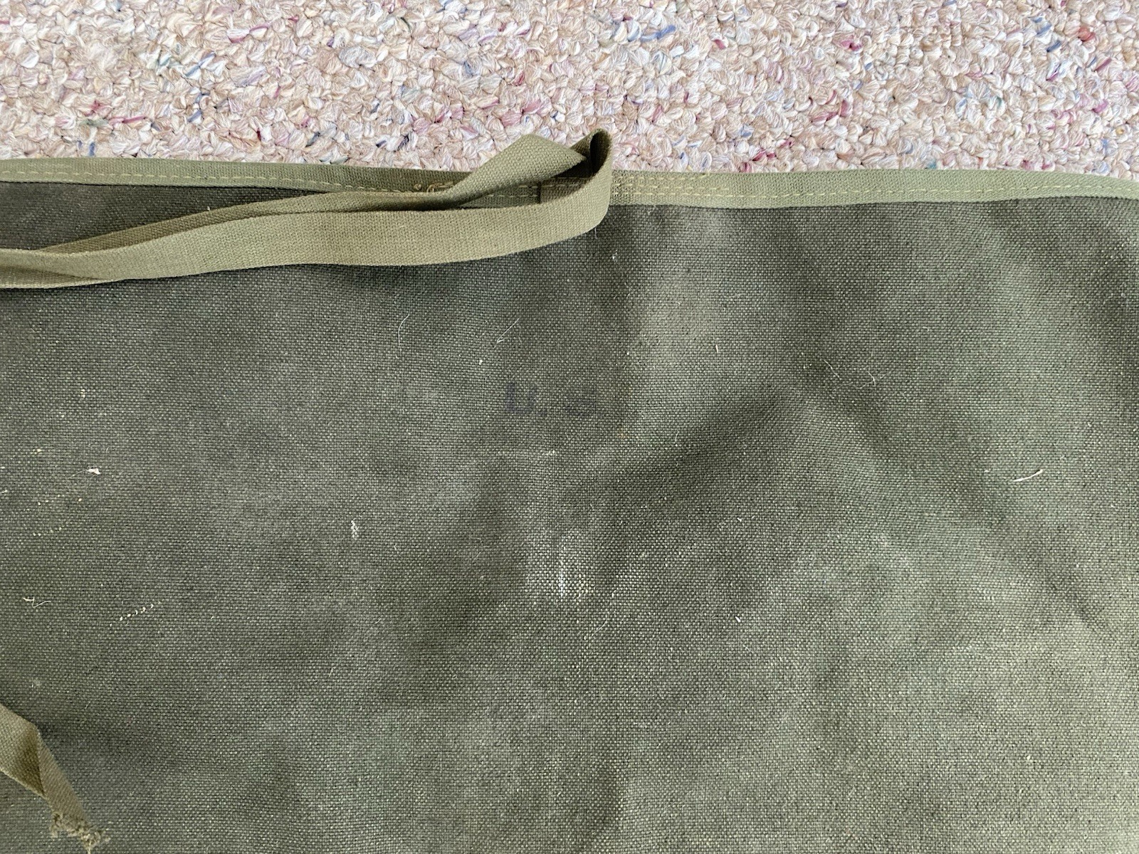 WW2 US Army Mechanic Roll Up Fold Shovel Tool Bag Carrying Case Canvas Military