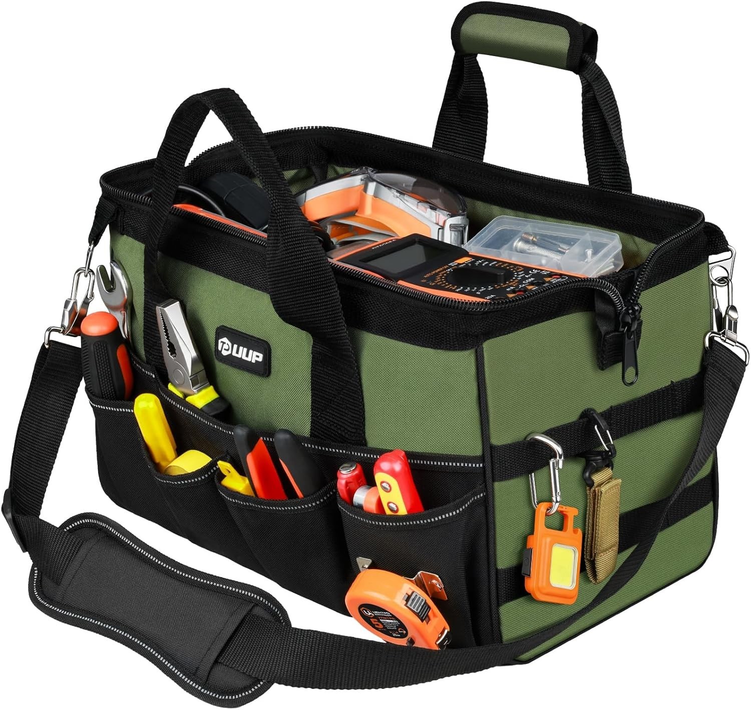 Expandable MOLLE 15.5-Inch Tool Bag – 16 Pocket Heavy-Duty Storage Solution