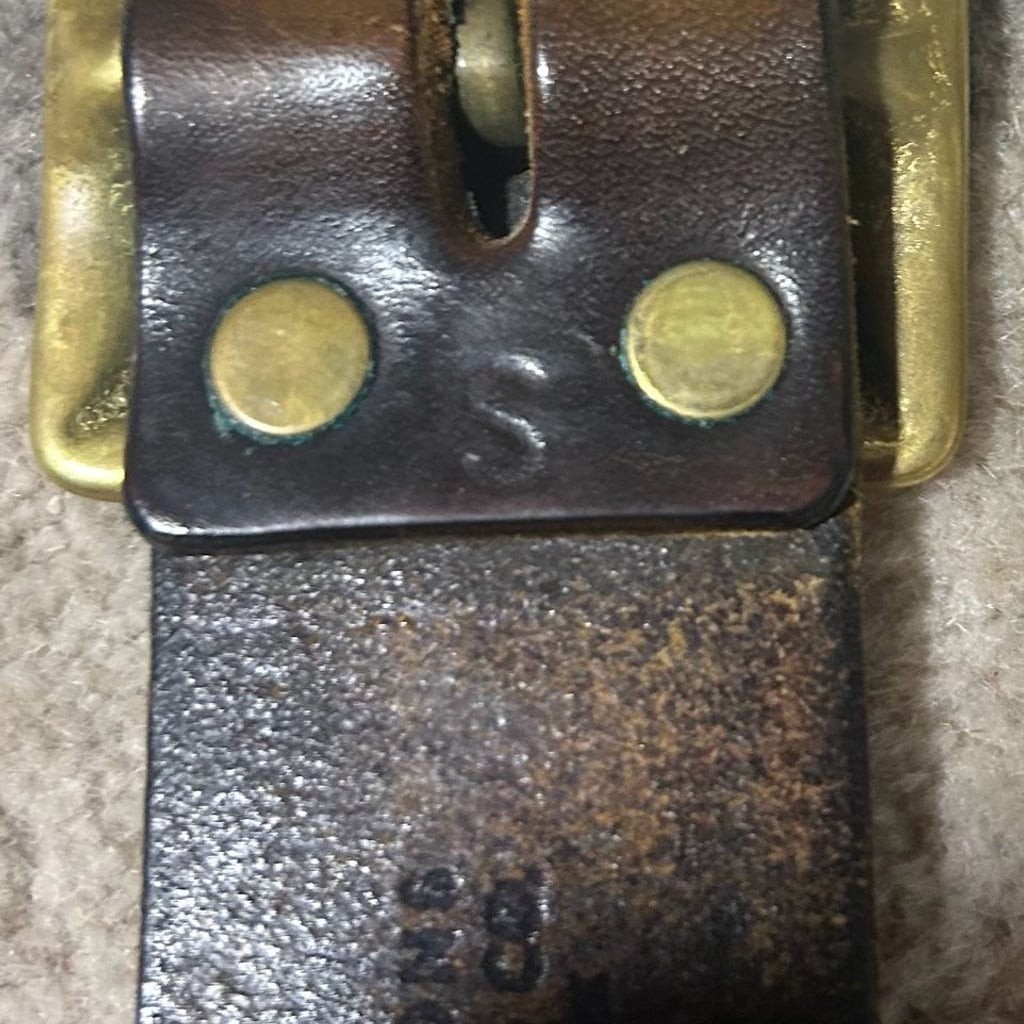 Stanley & Sons Apron and Bag Co. Brown Leather Belt with Solid Brass Buckle