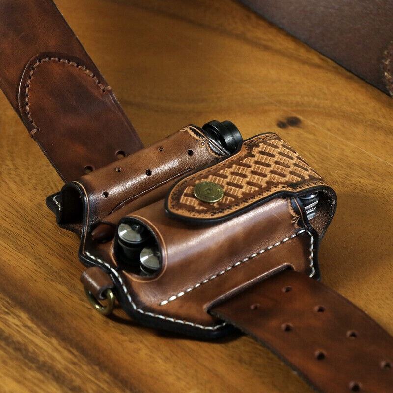 Leather Pocket Knife Sheath EDC Multitool Plier Belt Pouch Tools Holster-TOURBON