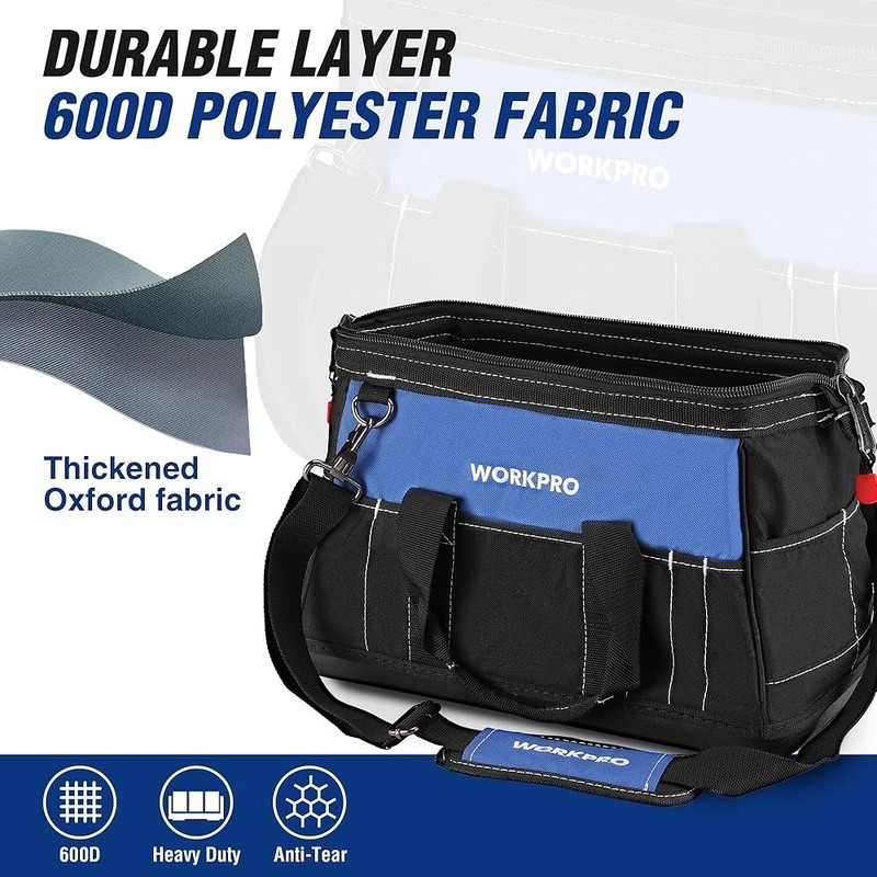 Durable Waterproof Tool Bag W/ Multi Pockets Heavy Duty Organizer Mechanics New