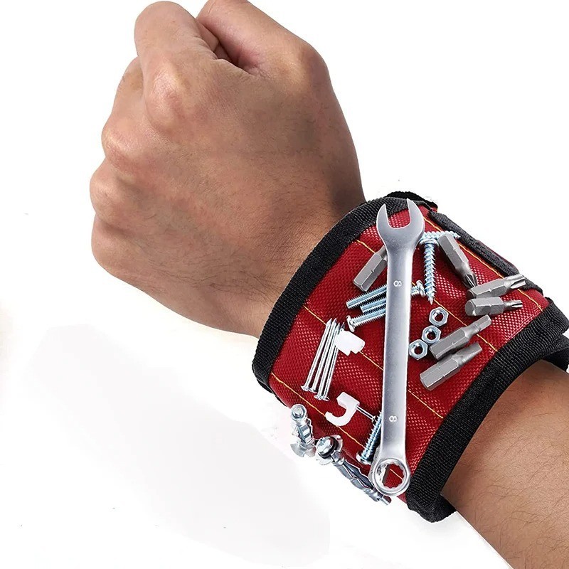 Magnetic Wristband for Holding Screws,Nails，Drilling Bits,Wrist Tool Holder Belt