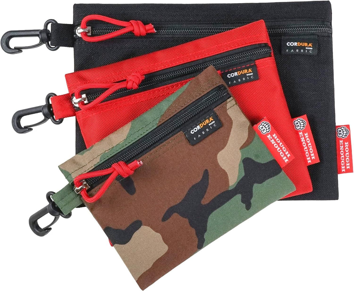 Rough Enough Small Tool Pouch Bag Utility Tools Small, Black, Red, Camo