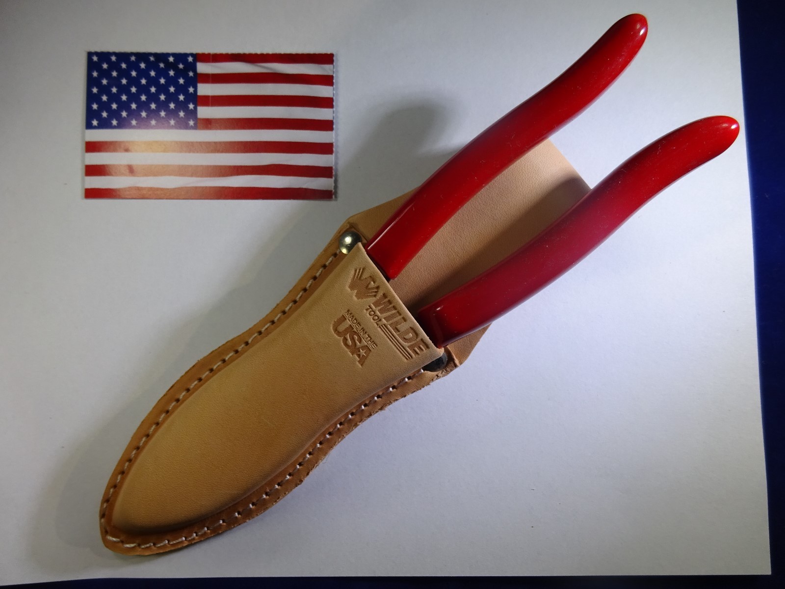Wilde Tool A67/BL Professional Leather Plier Pouch Hvy-Duty-Belt-Loop USA MADE