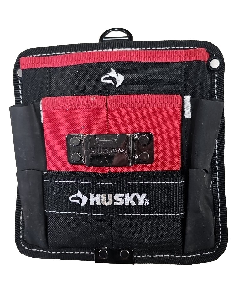 7 In. 3-Pocket Clip on Tool Belt Pouch