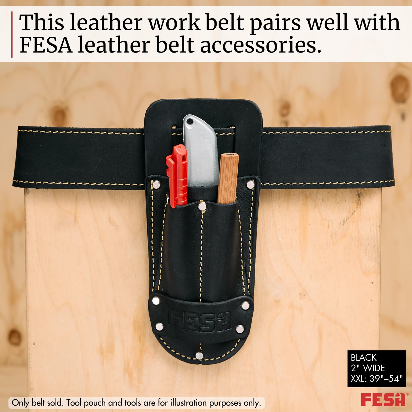 Men Leather Tool Belt Handcrafted Top Grain Pouch For Carpenters Professionals