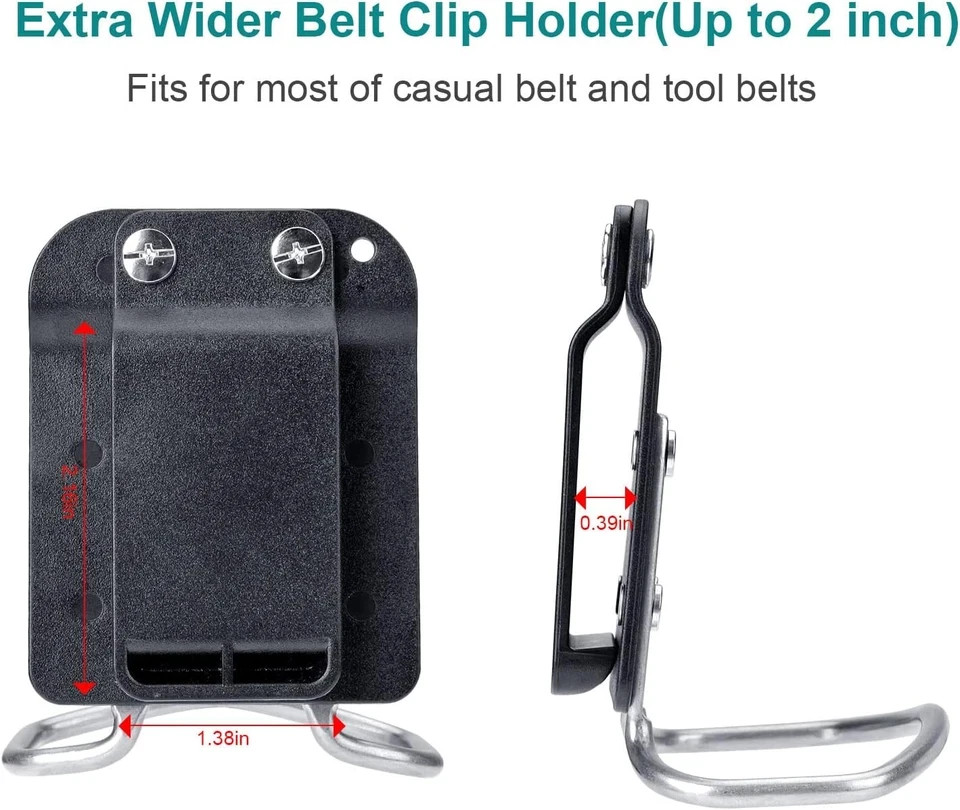 Hammer Loop for 2″ Belt, Hammer Holder Holster Clip, Heavy Duty Clip-On