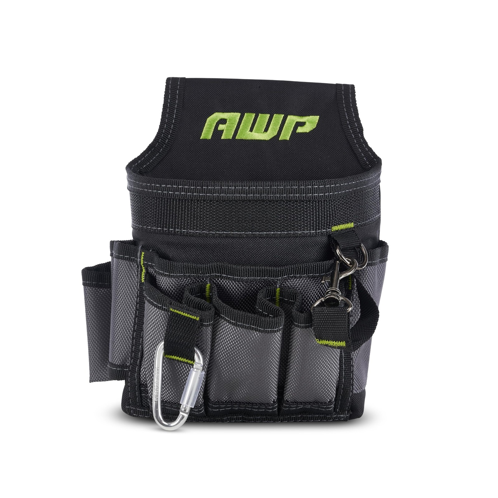 AWP Ballistic Nylon Mini Tool Pouch Multi-Pocket 9 Pockets, Black and Gray