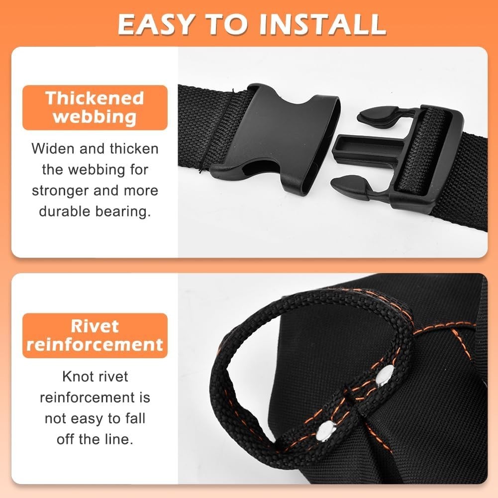 Tool Belts 8 Pockets, Tool Pouch Heavy Duty Tool Belts for Men Tool Belt Bag …