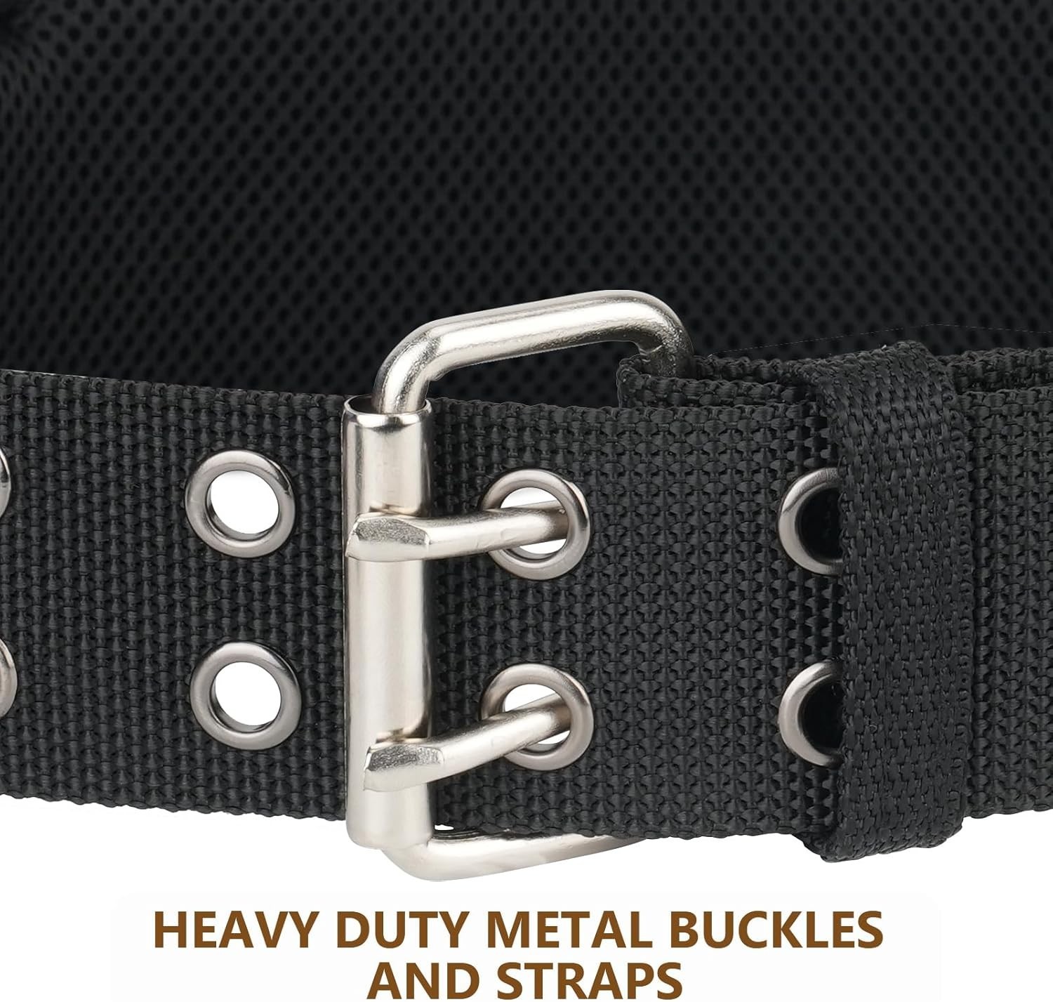 Padded Tool Belt,4-Inch Heavy Duty Tool Belts for Men with 4 Suspenders Ring,