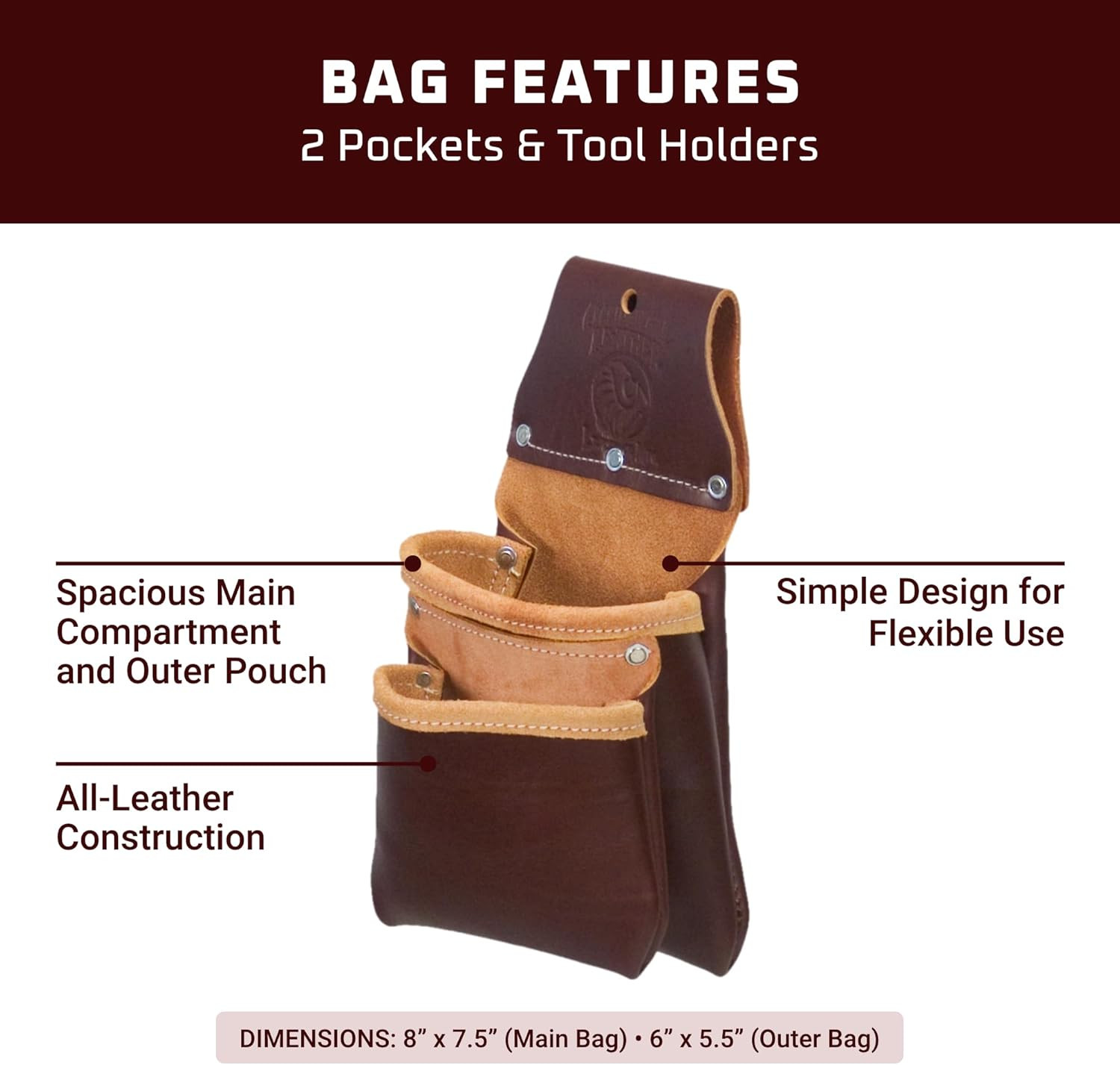 Compact Utility Bag – 2 Pockets – Minimalist Design for Flexible Use – Made in U
