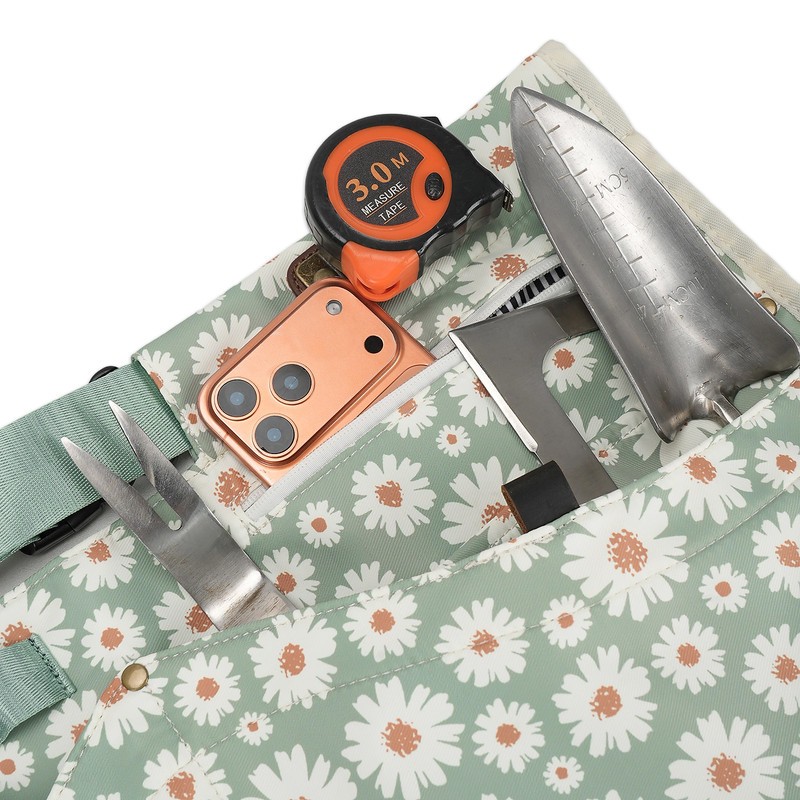 Tourbon Nylon Half Apron Florist Garden Tools Organizer for Household Gardening