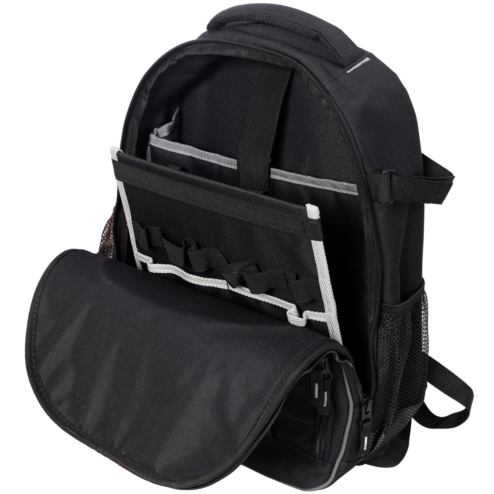 Tool Backpack Oxford Cloth Tool Bag with Multiple Pockets 55lbs Capacity