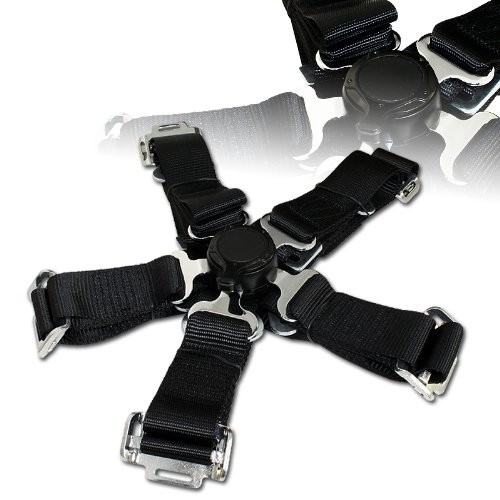 EPARTS 1 Piece Universal Durable 2″ Black Nylon Strap 5 Point Cam Lock