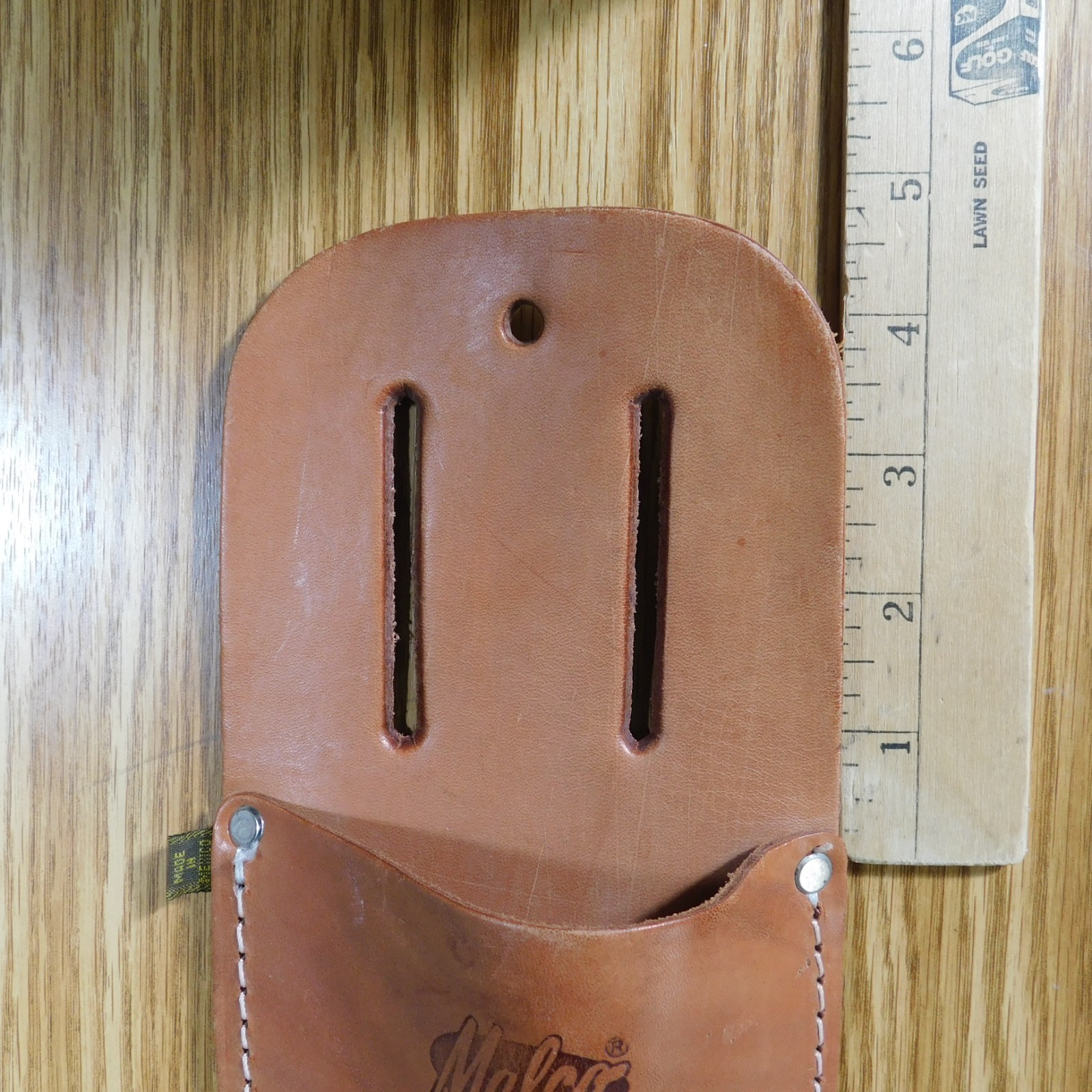 Malco TP601 Riveted LEATHER SHEATH Flex Cutter Blade Holder Belt Pouch 13 x 4.5