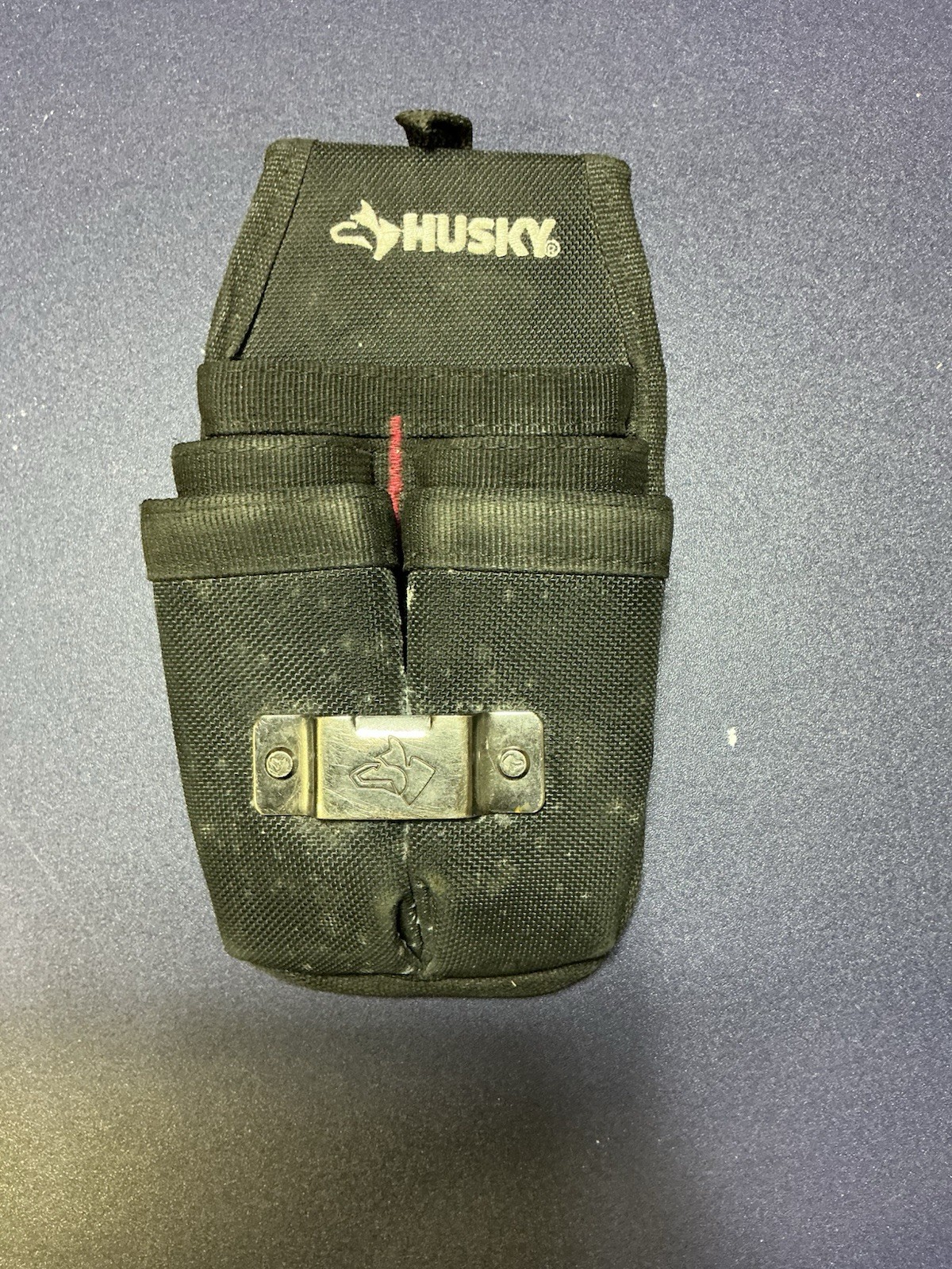 Husky 5 In. 5-Pocket Black Four Barrel Tool Belt Pouch