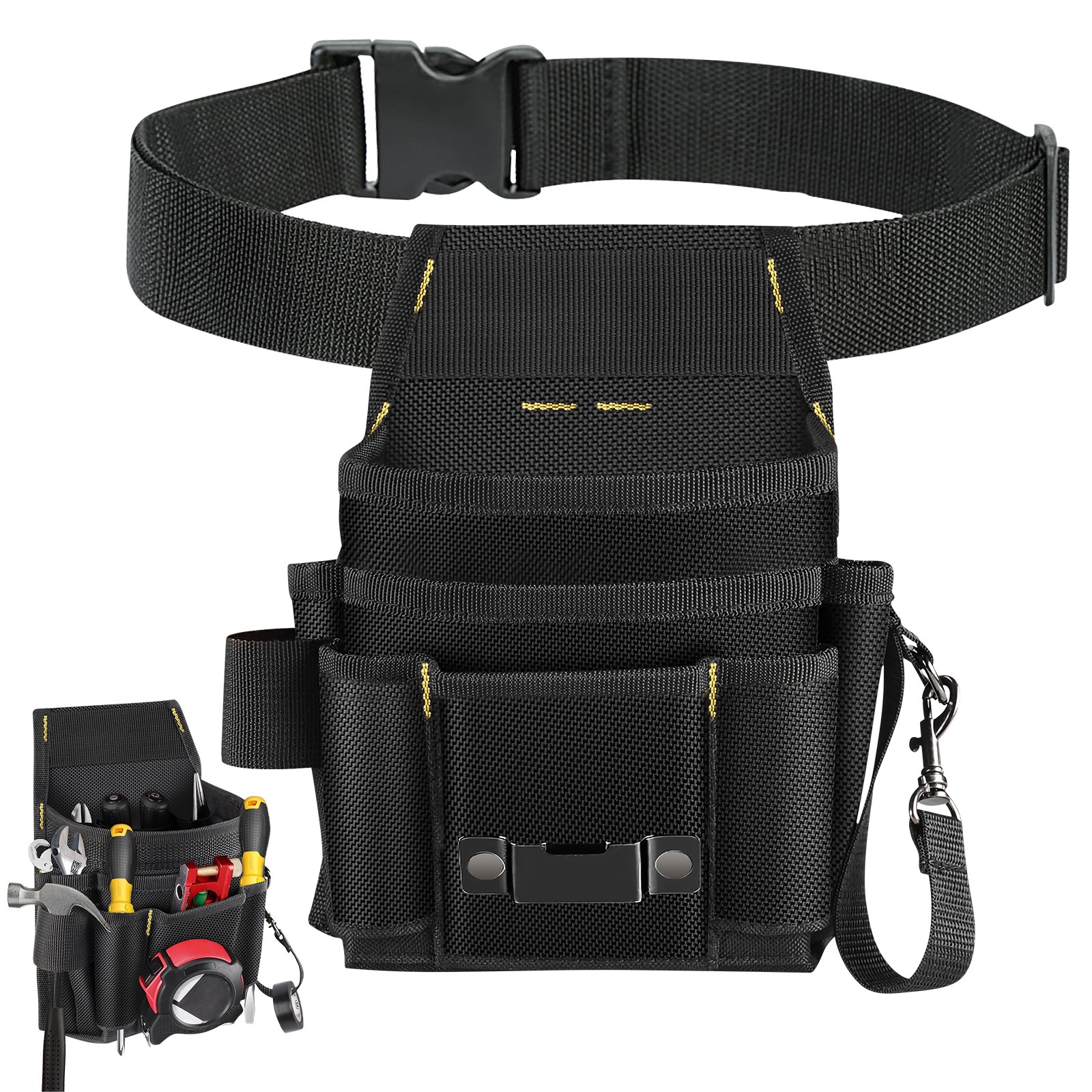 11 Pockets Waist Tool Organizer Durable Waterproof Oxford Pouch Adjustable Belt