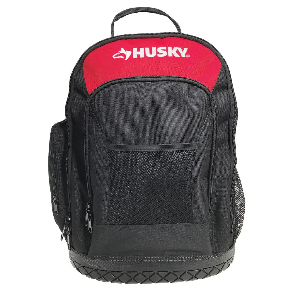 Husky 16 In.Tool Backpack Waterproof Molded Base Durability Standard Duty New