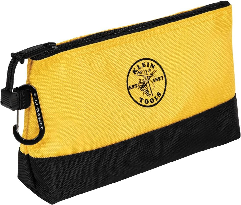 Klein Tools 55569 Stand-Up Zipper Bag Tool Pouch with Carabiners, Reinforced Gus