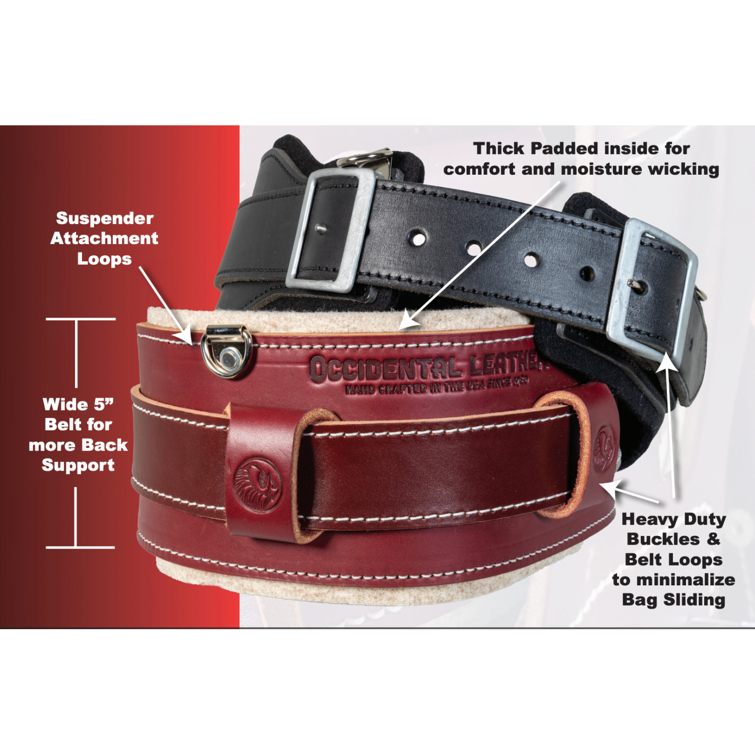 Occidental Leather 5135 XL Stronghold Comfort Belt System