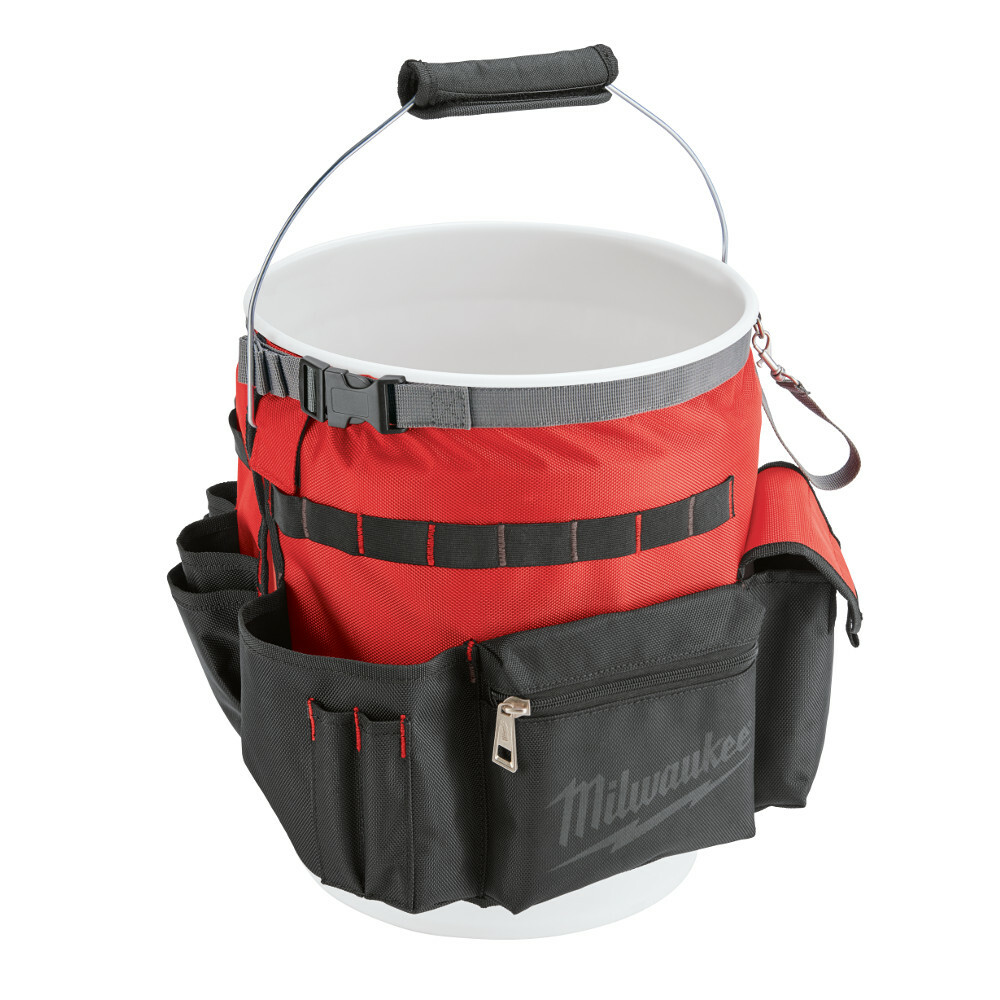 Milwaukee 48-22-8175 10-Inch Open Bucket Organizer Bag, 32 Exterior Wrap Pockets