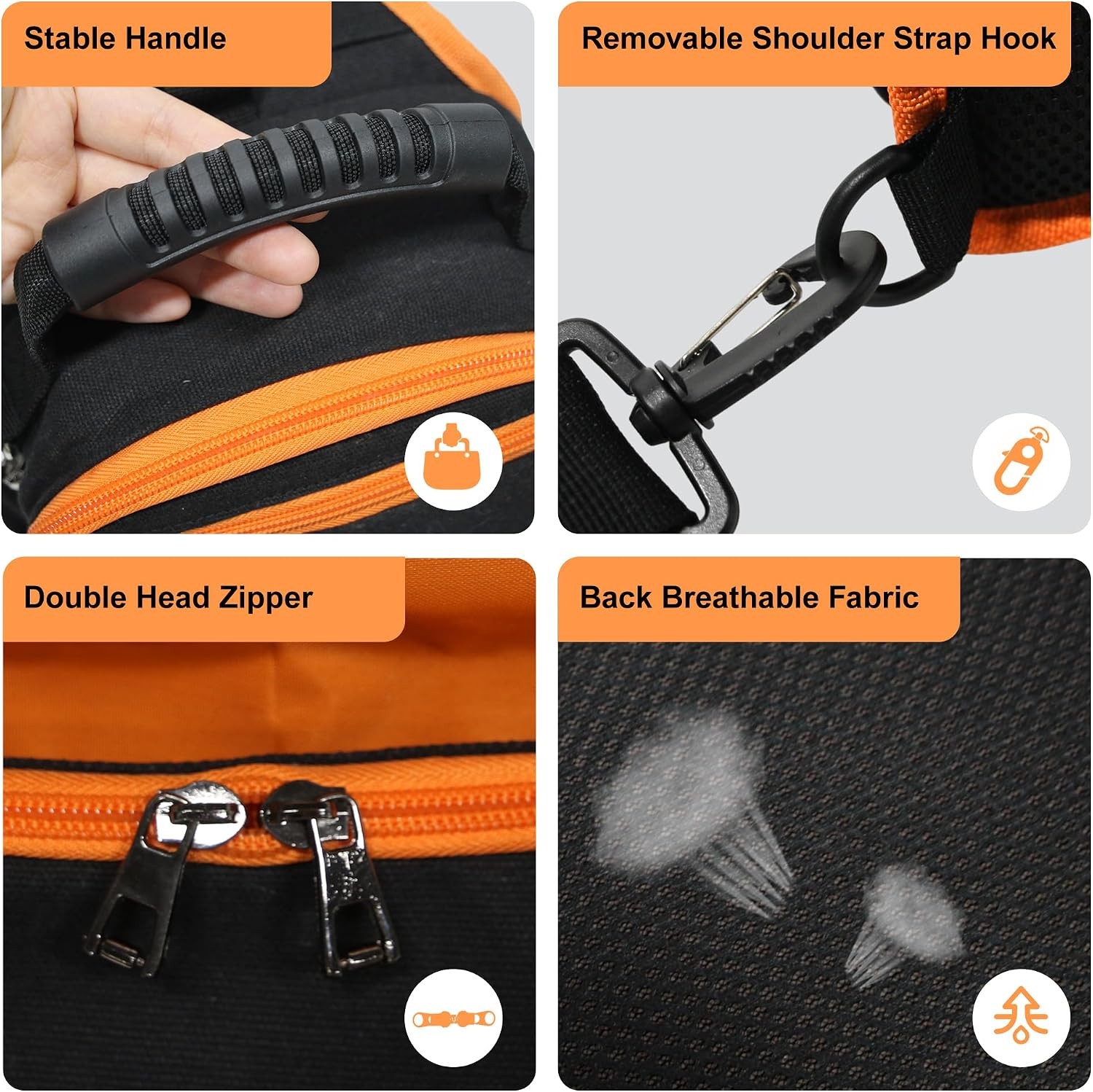 Sling Tool Bag Heavy Duty Canvas Electrician Tool Pouch with Hanging Buckle,