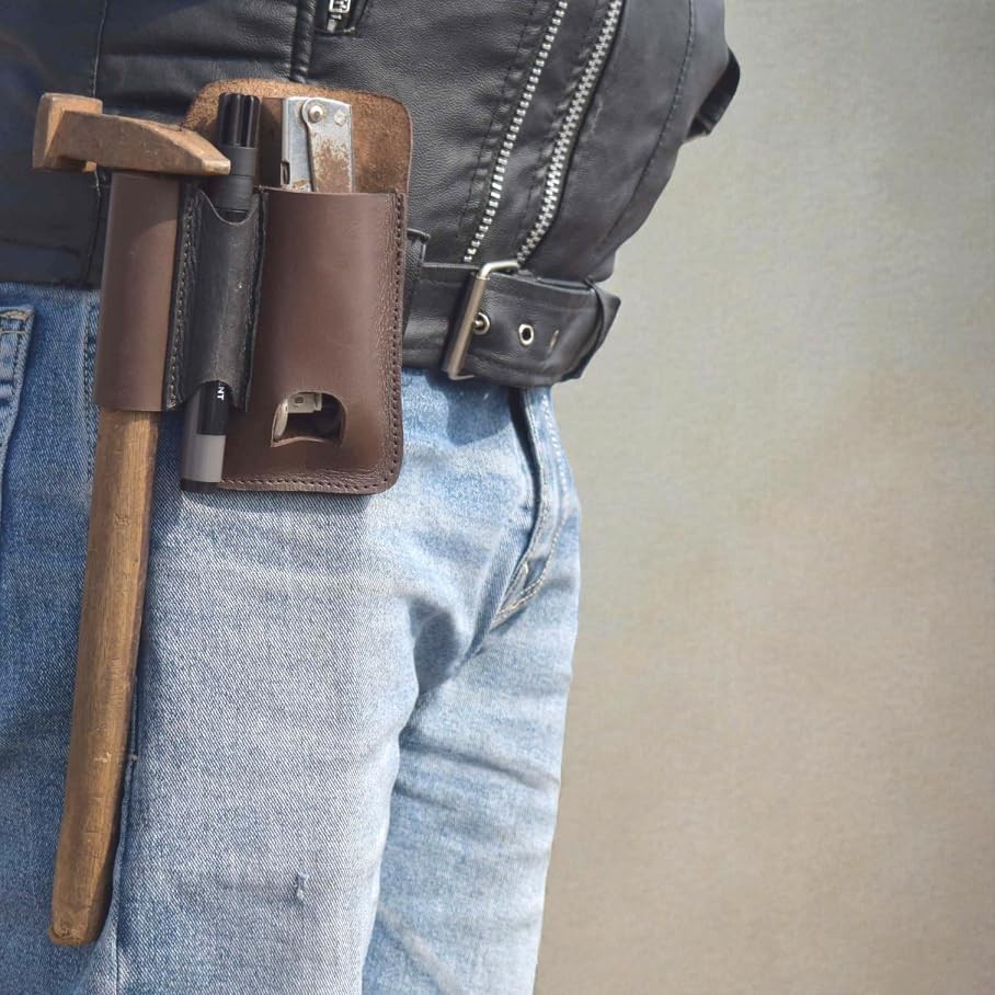 Leather Multitool Sheath with Belt Clip – Multitool Holster for Belt – EDC Be…