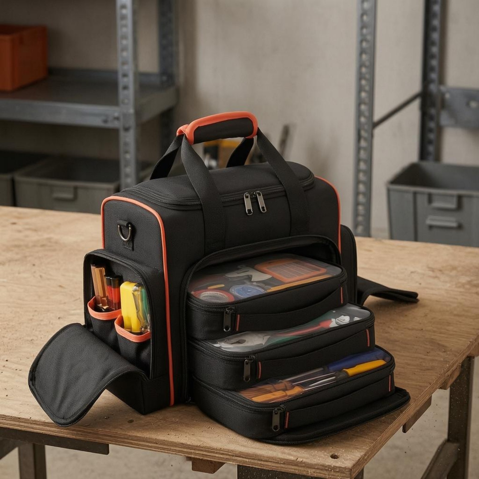 Electrician Tool Bag Padded Handle for Worksite