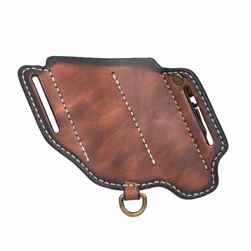 TOURBON EDC Multitool Sheath Flashlight/Key Fob/Pen Belt Holster Camping Gift