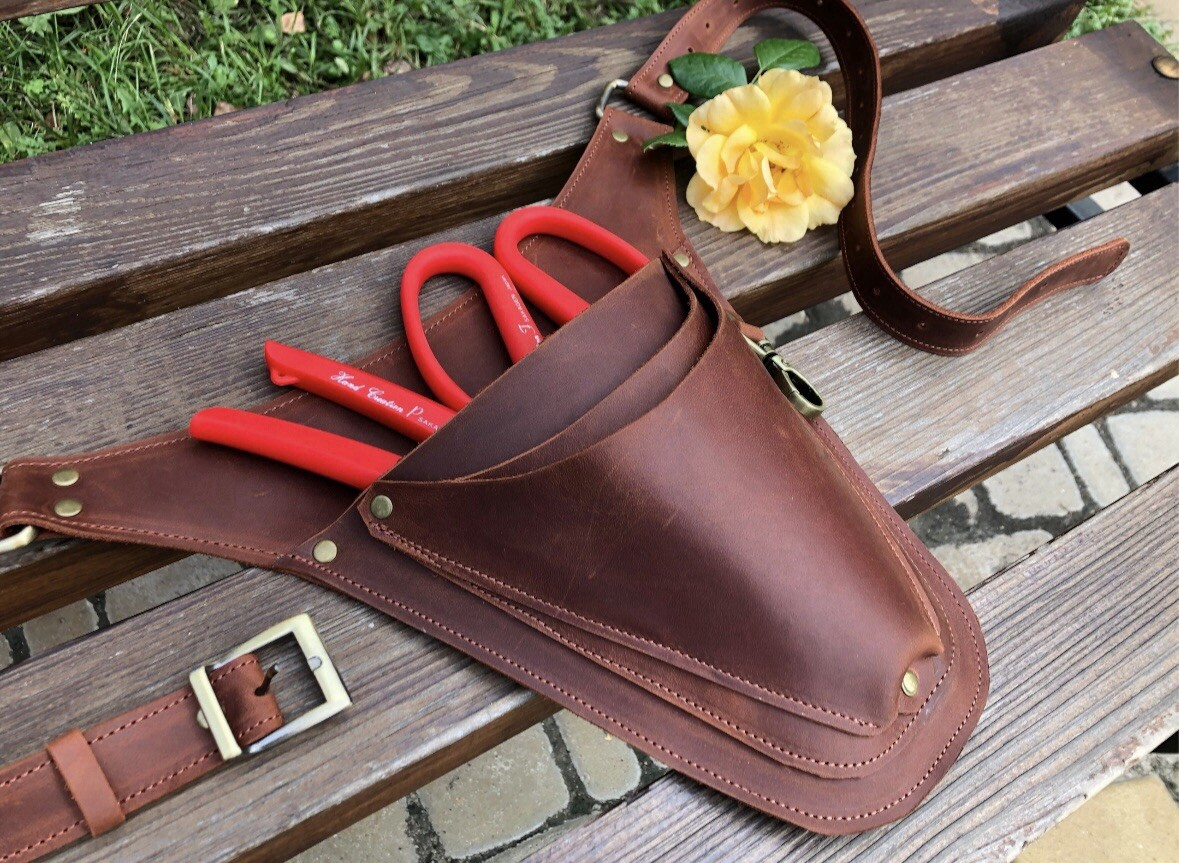 Leather Tool Belt for Florist/Gardener Tool Pouch, Tool Bag Leather Tool Pouch