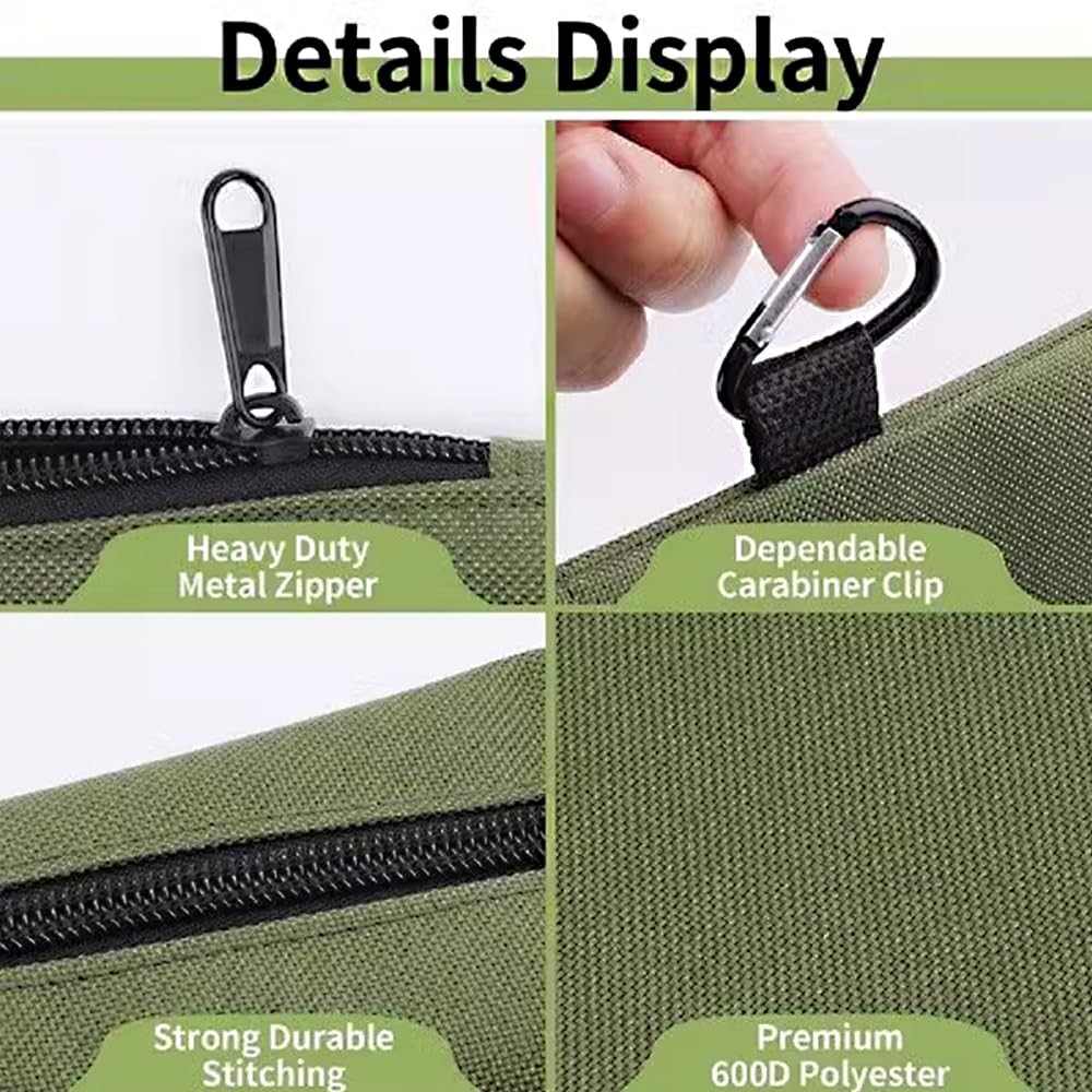 4Pcs Premium Tool Bag Set,12 inch Zippered Pouch with Small, Color 1