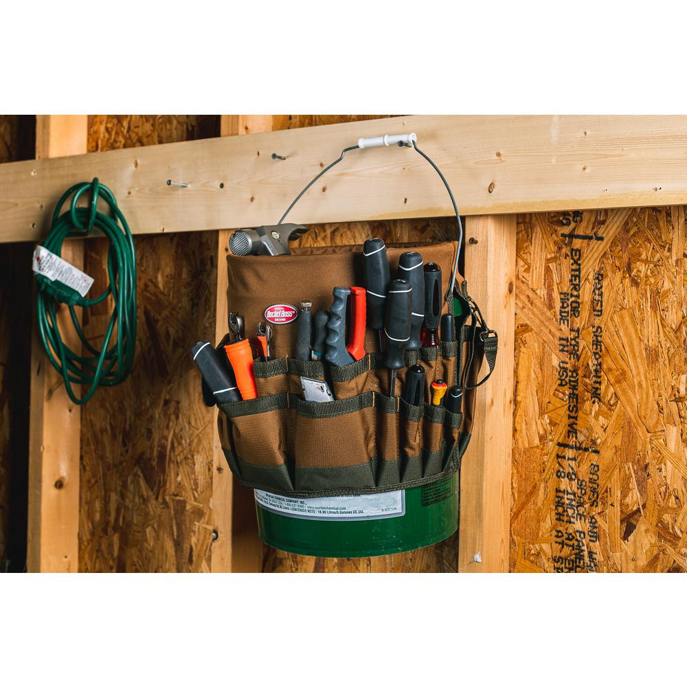 Bucketeer 5 Gal. Bucket Tool Organizer in Brown