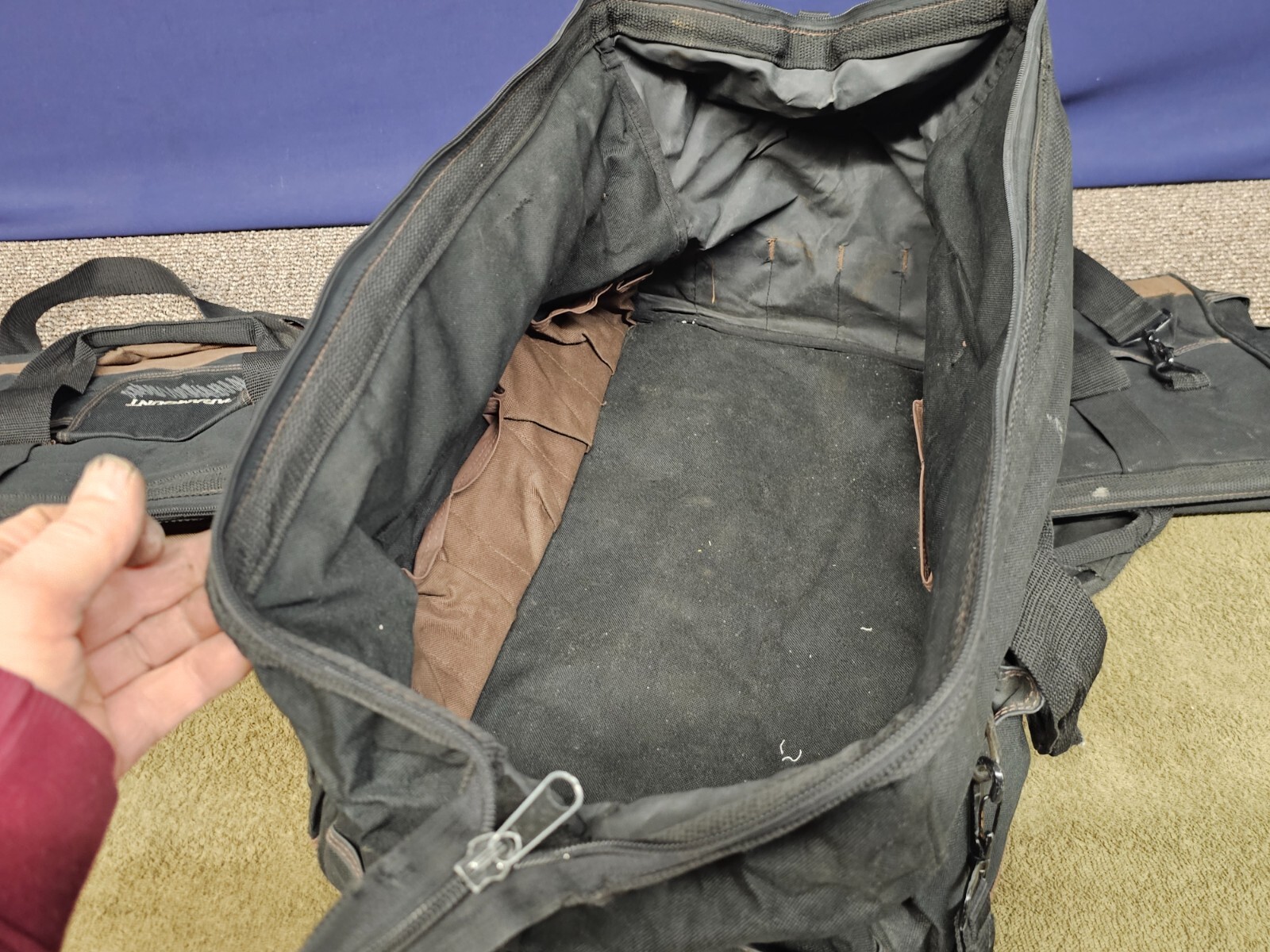3 Paramount Mechanics Canvas Tool Bags Zipper Bag Black Large Military