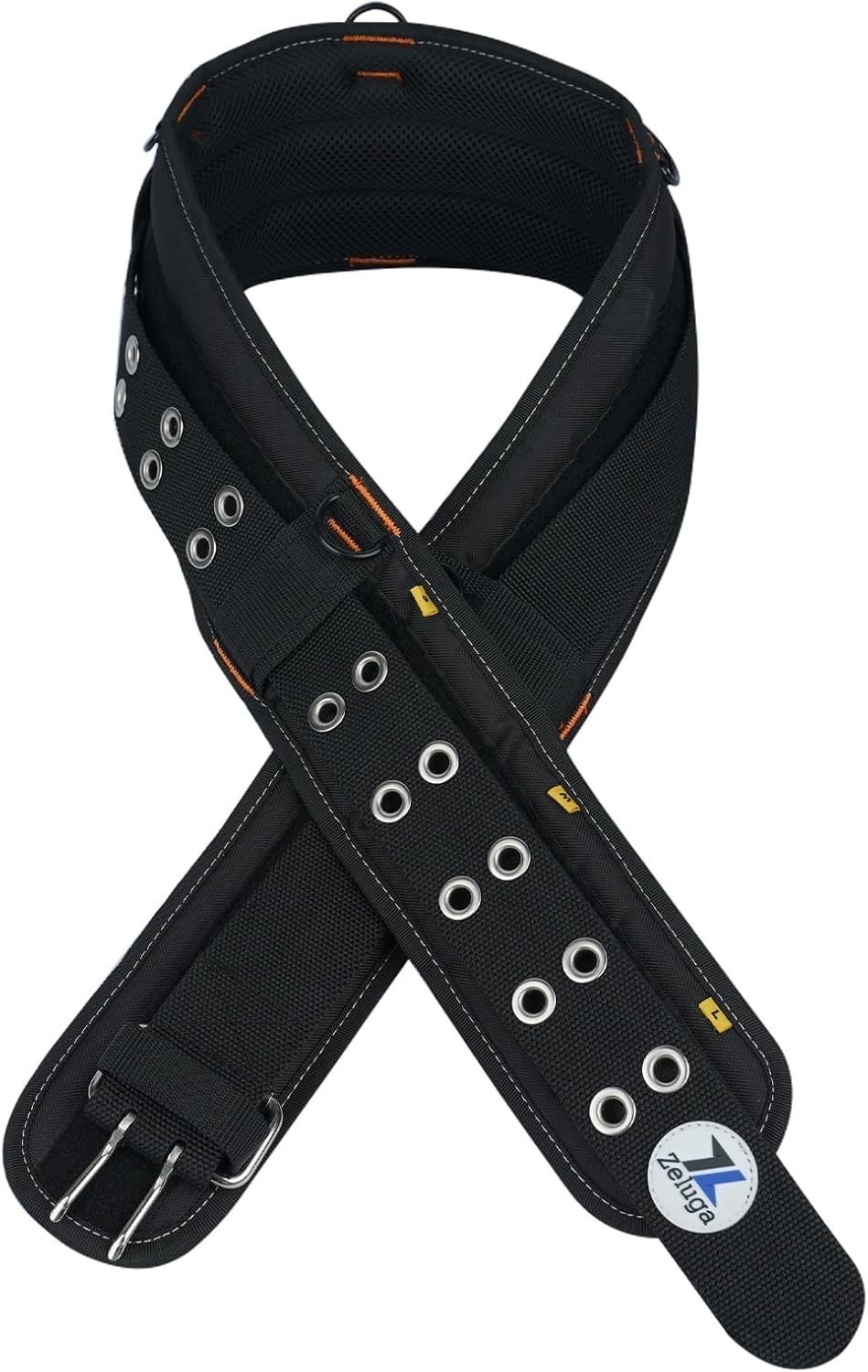 20-222 Heavy Duty Polyester Tool Rig Padded Belt Black for Construction