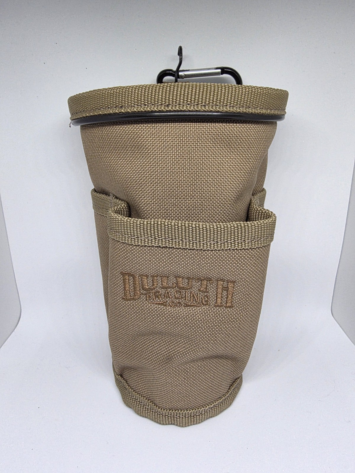 Duluth Trading Co Tool Pouch Utility Belt Holster Khaki Canvas Nylon Organizer