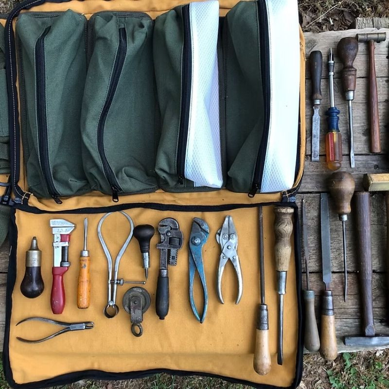 The Pack Mule Versatile Double-Sided Tools & Wrench Roll Bag Multi-Purpose Pouch