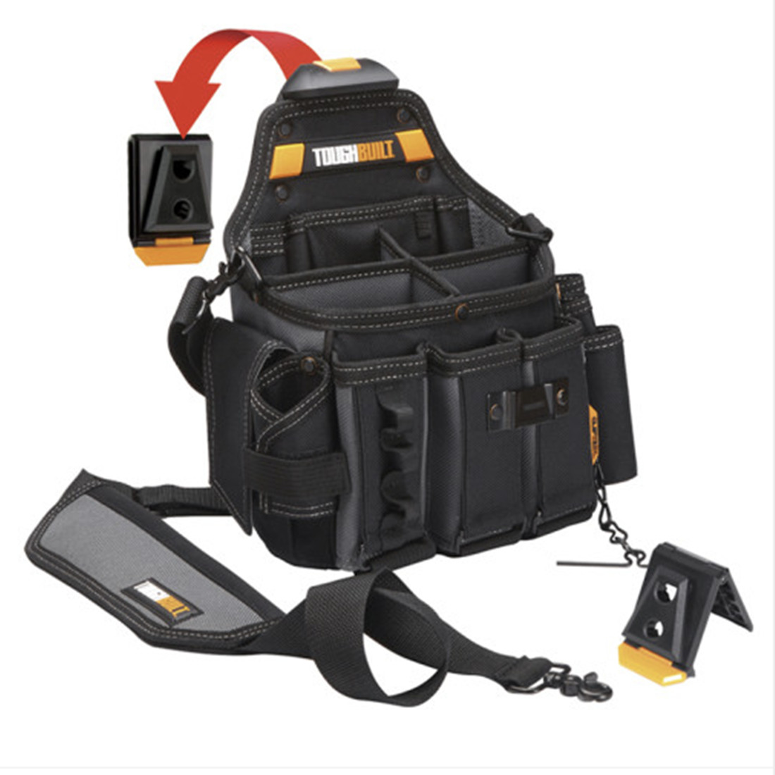 TOUGHBUILT TB-CT-104 Master Electrician Pouch Shoulder Strap 25pockets Free Ship
