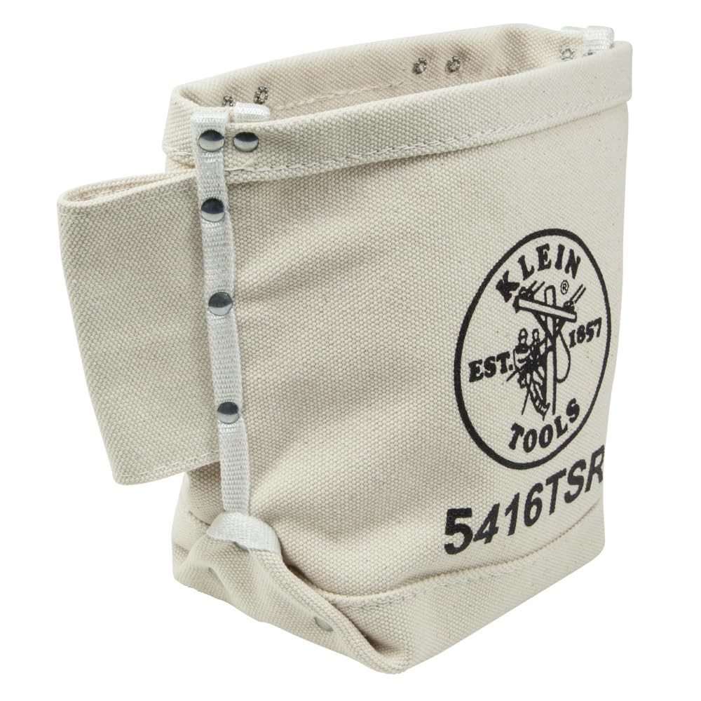 Klein Tools 5416TSR Tool Bag, Bolt Bag with Bull Pin Loops 1 Count, Natural