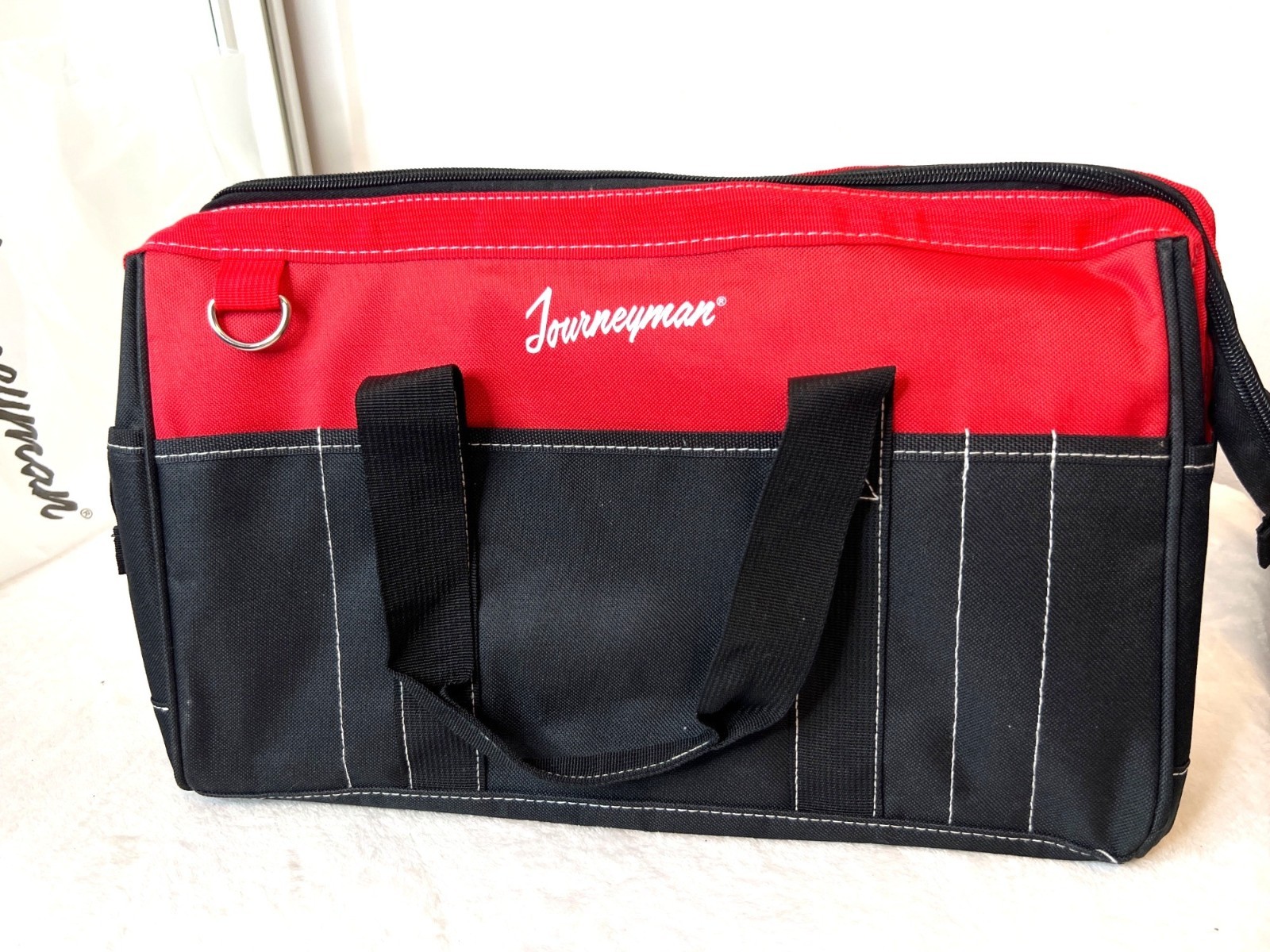 Journeyman Collection tool Bag Mechanic New Black Red Canvas Technician