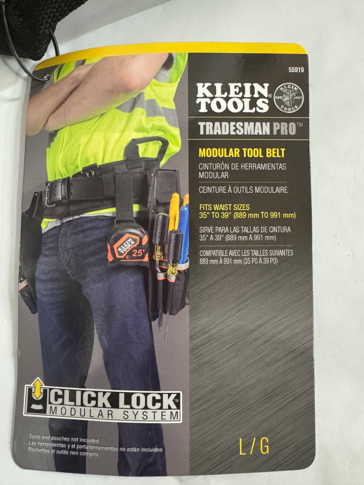 NEW KLEIN TOOLS TRADESMAN PRO MODULAR TOOL BELT SIZE L WAIST 35″ – 39″ 55919